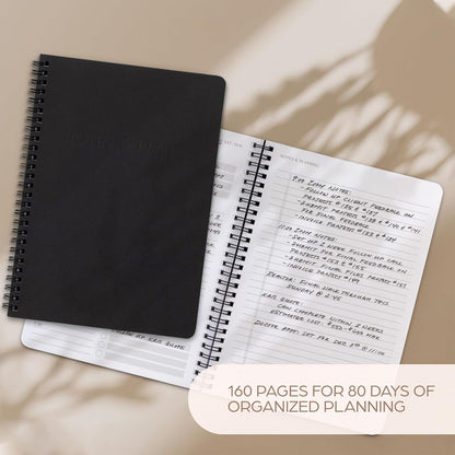 Beautiful Daily Planner And Notebook With Hourly Schedule - Spiral Notebook