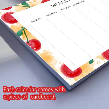Undated Weekly Planner Notepad, 52 Sheet Tear-Off Weekly To Do List Notepad, Desk Planner Pad Calendar, Blank Calendar for Daily Habit Tracking/Menu Planning(8.26"x11,69")