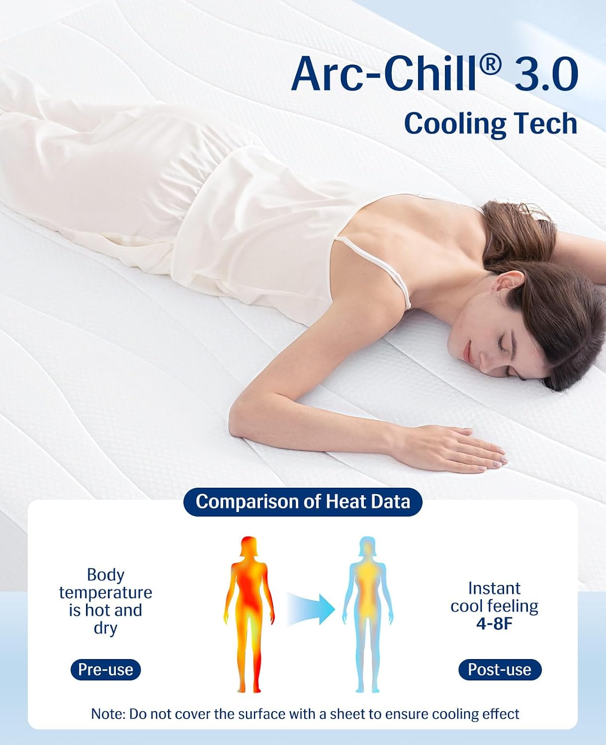 Elegear Cooling Mattress Pad King, Upgraded Arc-Chill® 3.0 + PCM Cooling, Stay Cool All Night, Breathable & Soft, Deep Pocket 18", Washable Mattress Protector for Hot Sleepers, Gray