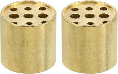 PATIKIL Incense Holder, 2 Pack Brass Incense Cone Burner Stick Holder with 9 Holes Incense Stand Base for Yoga Spa Room Home Office, 0.8" Dia. 0.4" Tall