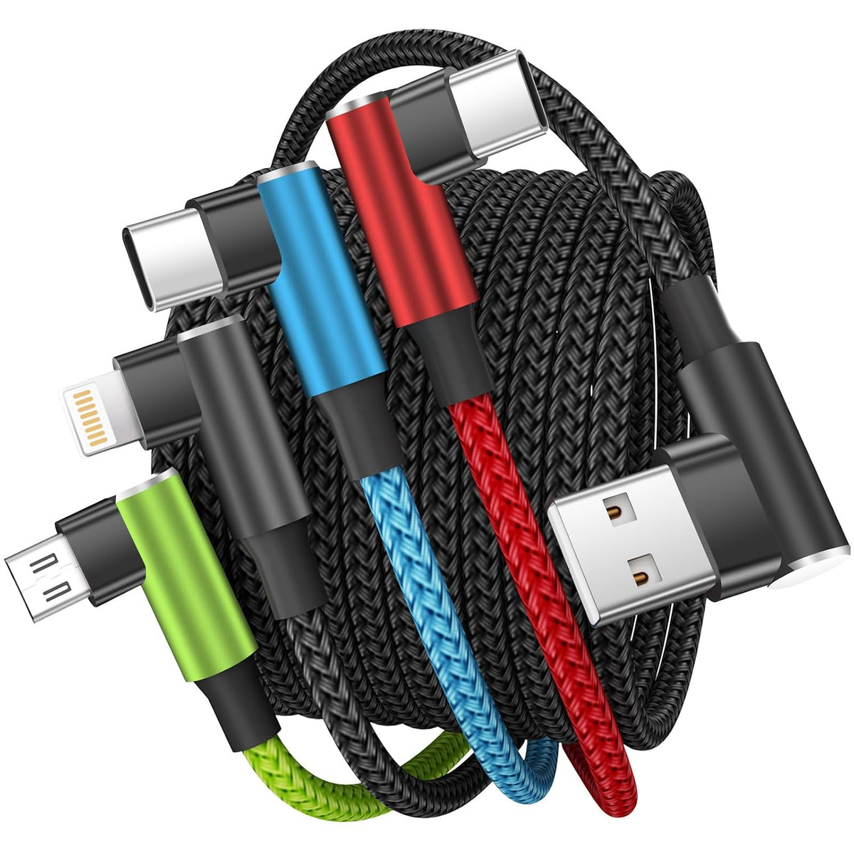 4 in 1 Multi Charging Cable, 5FT Charging Cords for Multiple Devices