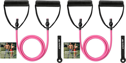 RitFit Single Resistance Bands with Handles Door Anchor for Home Gym