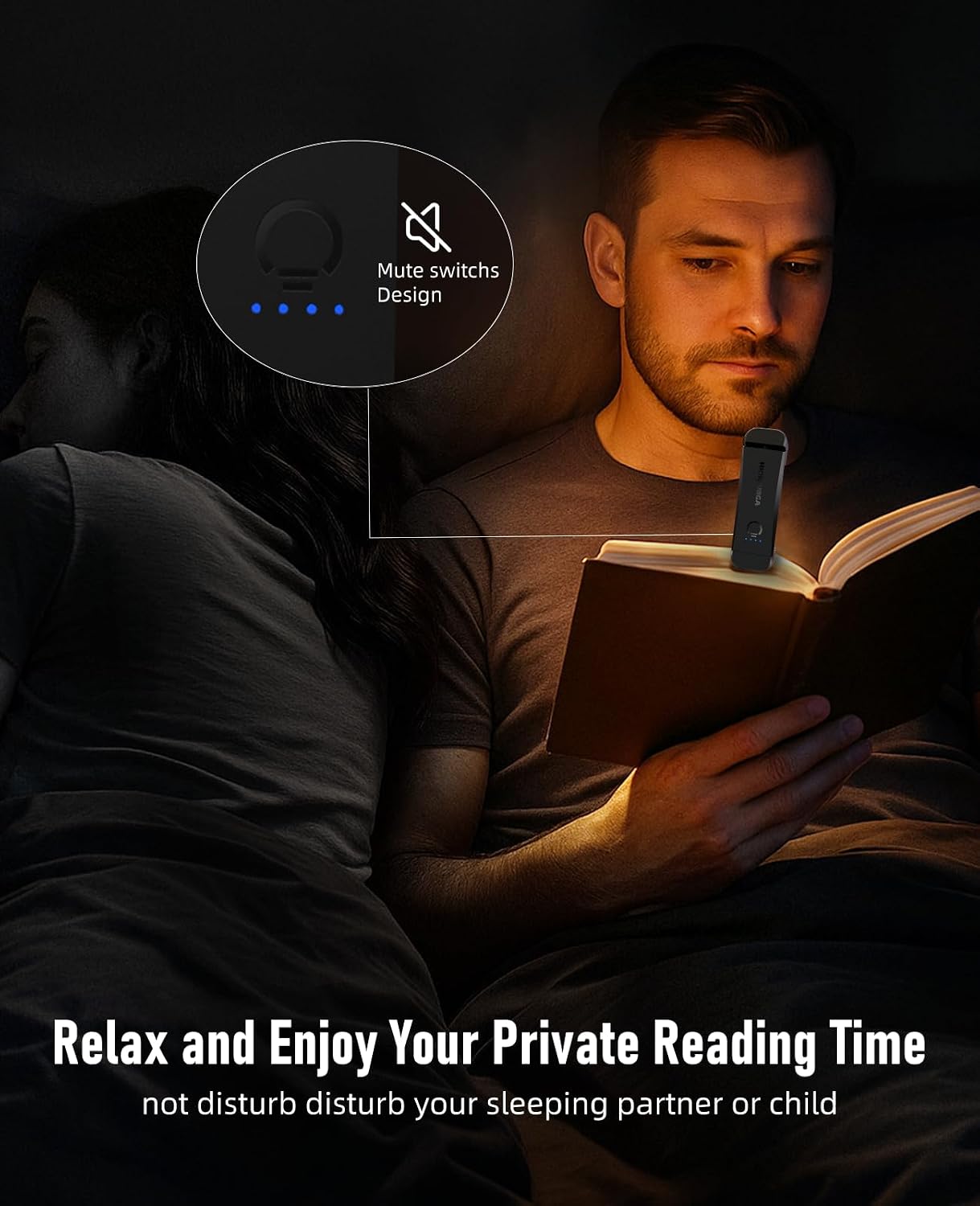 HIONXMGA Book Reading Light,Silent Touch Lamp for in Bed,Rechargeable Clip on Booklight with 3 Amber Colors & Precise Dimming Night Reading,Best Gift Lovers,Kids,Pink,(SD-10)
