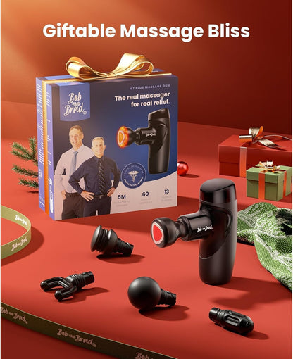 BOB AND BRAD M7 Plus Mini Massage Gun with Heat, FSA Eligible & HSA Approved Deep Tissue Percussion Massager for Back & Neck Stiffness - Portable, Quiet, Ultra-Lightweight
