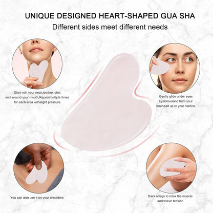 Jade Roller for Face, Facial Roller Massager Skin Care Tool, Gua Sha Facial Tools for Face, Neck, Eyes, Reduce Puffiness of The Skin - White