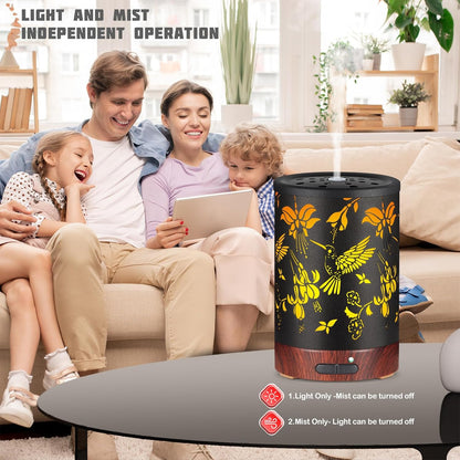 Essential Oil Diffuser, Ultrasonic Diffuser for Essential Oil, Cool Mist Humidifier Aromatherapy Diffuser with 7 Color Lighting Changing Modes, Waterless Auto Shut-Off for Home（Flower Fairy）