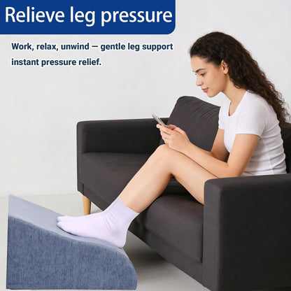 Foot Rest for Under Desk at Work, Ergonomic Under Desk Footrest with Washable Cover for Office, Home & Gaming Leg Elevation Pillow Black