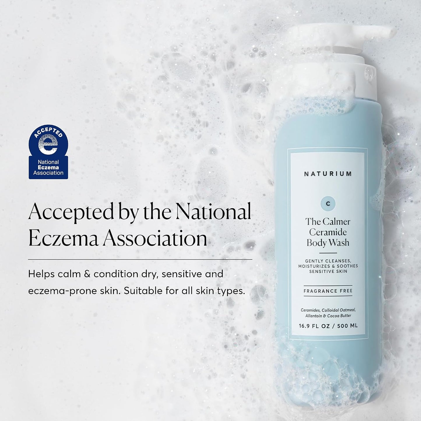 Naturium The Smoother Glycolic Acid Exfoliating Body Wash, Soft & Smoothing Cleanser, 16.9 oz