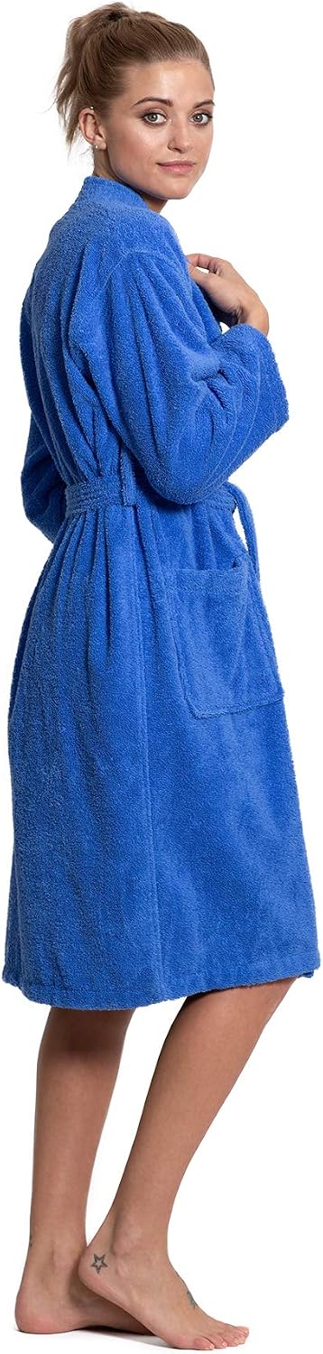 Turkuoise Soft & Absorbent Towel Robe, 100% Cotton Turkish Terry Cloth Kimono Bathrobes for Women