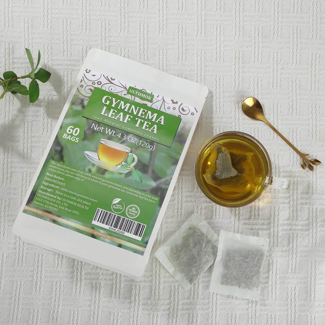 Premium Hibiscus Tea Bags,60 Tea Bags 2g /4.24 Oz,100% Pure Dried Hibiscus Flower,Natural & No Additives,Caffeine Free.