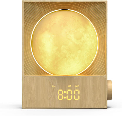 Sunrise Alarm Clock, White Noise Machine, Wood Grain