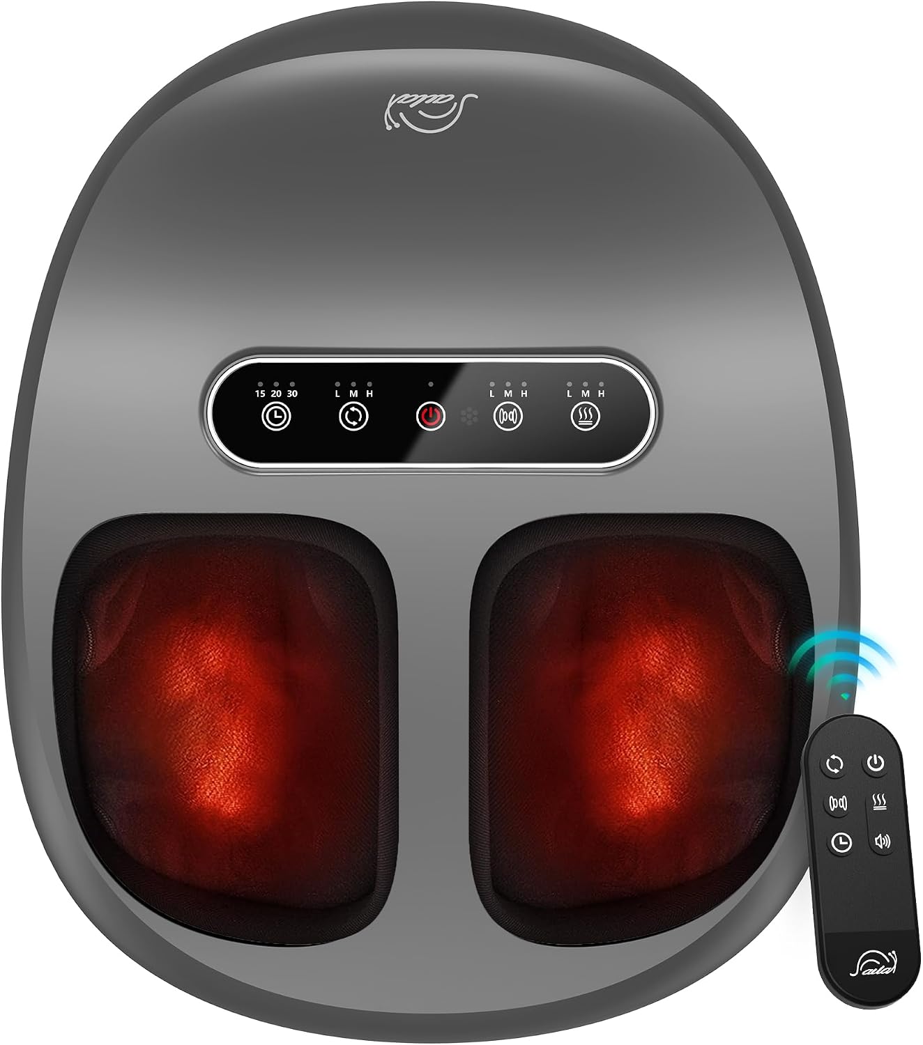 Snailax Shiatsu Foot Massager with Heat, FSA Eligible, Kneading, Compression, Vibration, Feet Massage Machine for Plantar Fasciitis, Neuropathy, Foot Warmer, Gifts for Women Men,Size 13