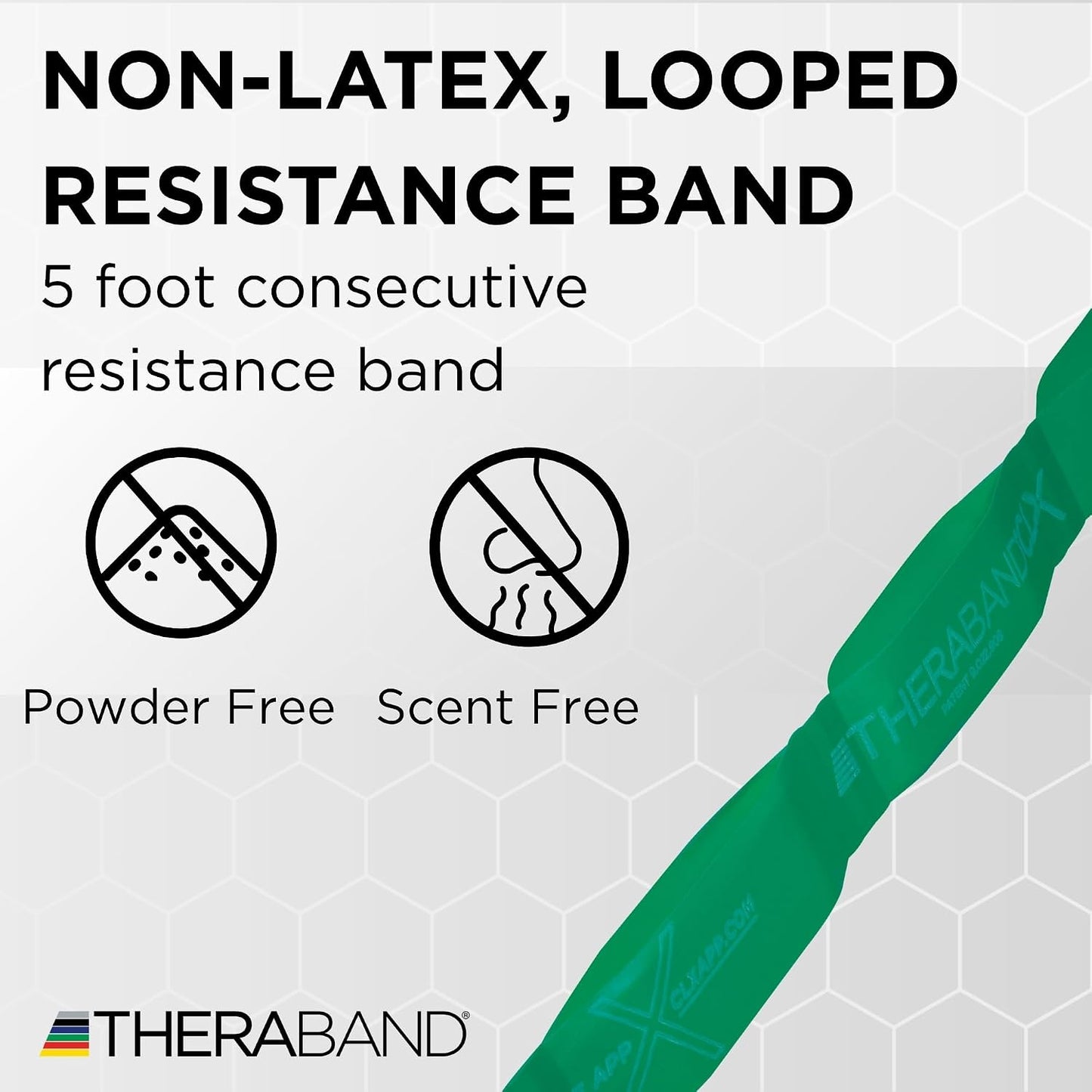 THERABAND CLX Resistance Band with Loops, 5-Foot Band