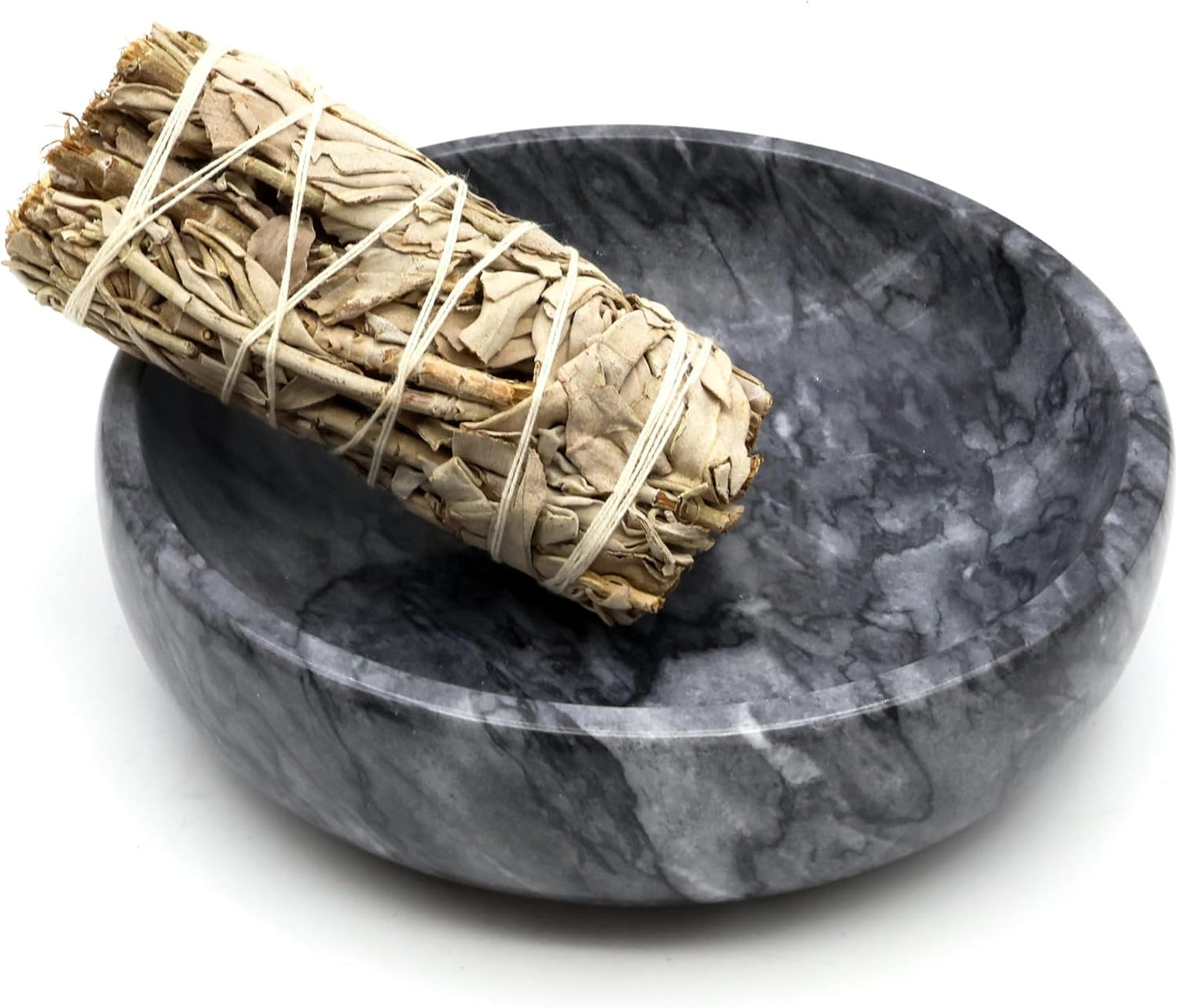 Vrupin Natural Marble Incense Burner, Handmade Incense Stick Incense Burner Reflux Burner, Ideal for use in Meditation, Incense Smokers and Decoration. (Black)