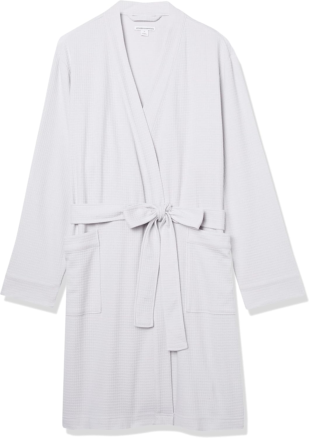 Amazon Essentials Women's Lightweight Cotton Waffle Mid-Length Bathrobe (Available in Plus Size)