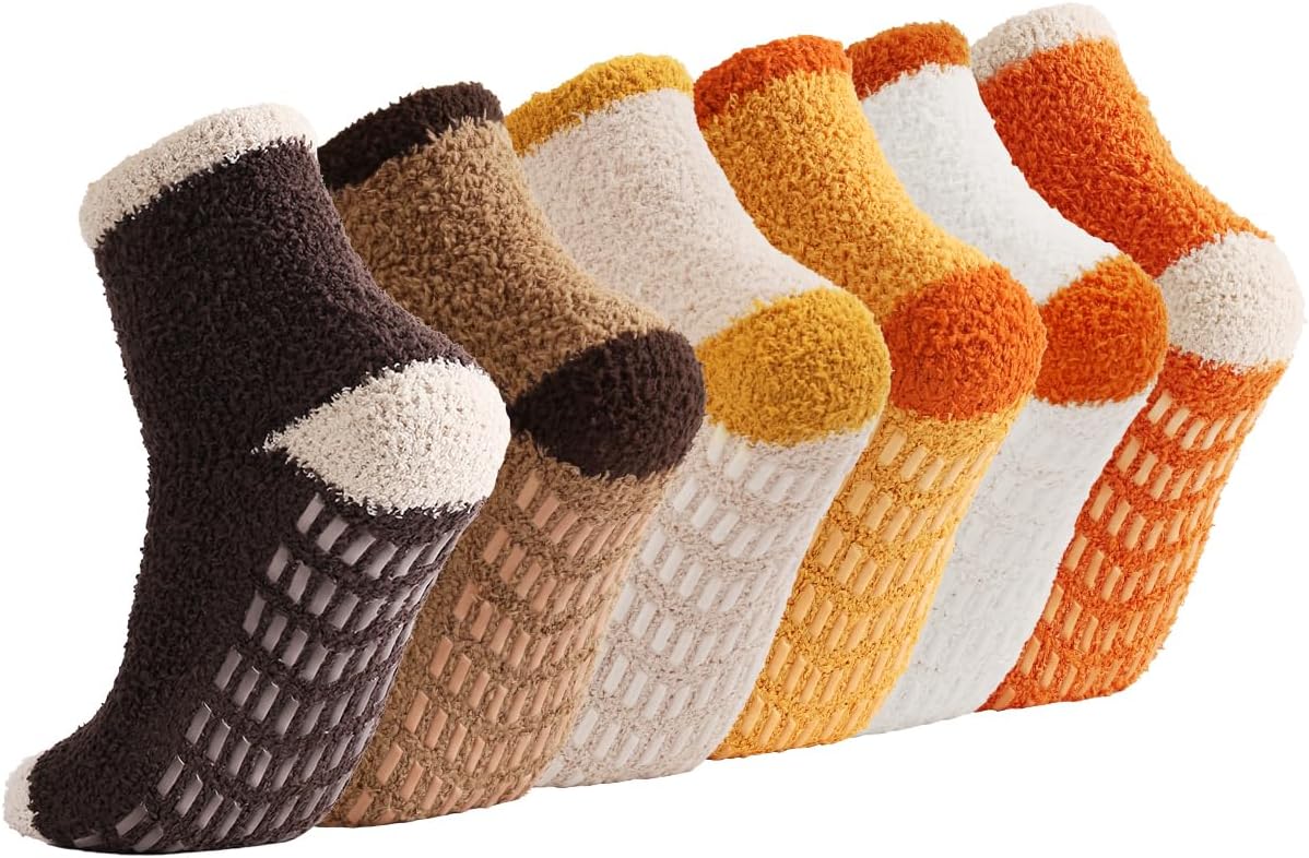 Breslatte Non Slip Hospital Socks with Grips for Women Grip Slipper Socks for Women Gifts