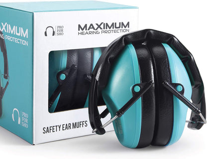 Pro For Sho 34dB NRR Hearing Protection Ear Muffs – Highest NRR Compact Design Ear Protection for Loud Events & Sensory Use