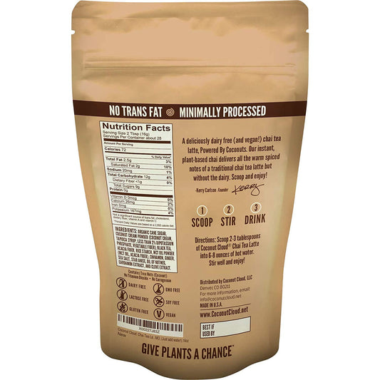 Coconut Cloud: Vegan Spiced Chai Tea Latte | Creamy, Delicious & Easy Dairy Free Alternative. Made in Colorado (Lightly Sweetened, Gluten Free, Soy Free), 16 oz