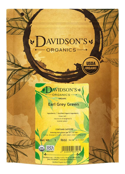 Davidson's Tea Bulk, Earl Of Grey Green, 16 Ounce