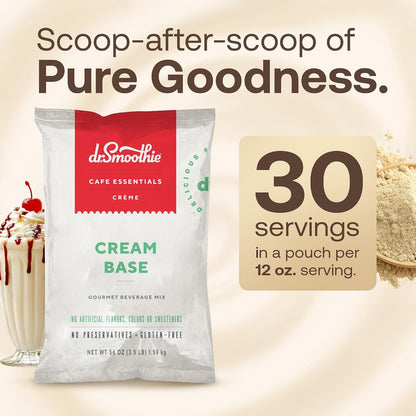 Café Essentials Matcha Green Tea Latte Frappe Mix – No Artificial Colors, Flavors, or Sweeteners – Shelf Stable – 51mg of Caffeine – Great for Hot, Iced, & Frozen Frappes (3.5 lb Bag, 30 Servings)