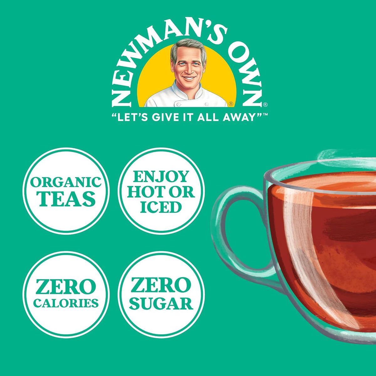 Newman’s Own Organic Turmeric Ginger Herbal Tea Caffeine-Free May Aid Digestion and Boost Immunity Turmeric Tea with 20 Individually Wrapped Tea Bags Per Box (Pack of 2) USDA Certified
