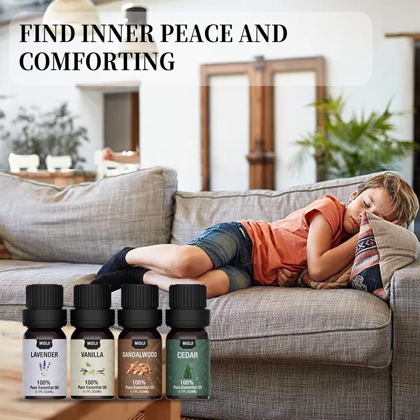 Essential Oils Set Top 6 Aromatherapy-Essential Oils for Diffuser for Home,Air Freshening Diffuser Oils Scents for Aromatherapy,Laundry,Candle&Soap Making,Humidifiers 6 X 10ML