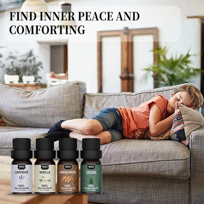 Essential Oils Set Top 6 Aromatherapy-Essential Oils for Diffuser for Home,Air Freshening Diffuser Oils Scents for Aromatherapy,Laundry,Candle&Soap Making,Humidifiers 6 X 10ML