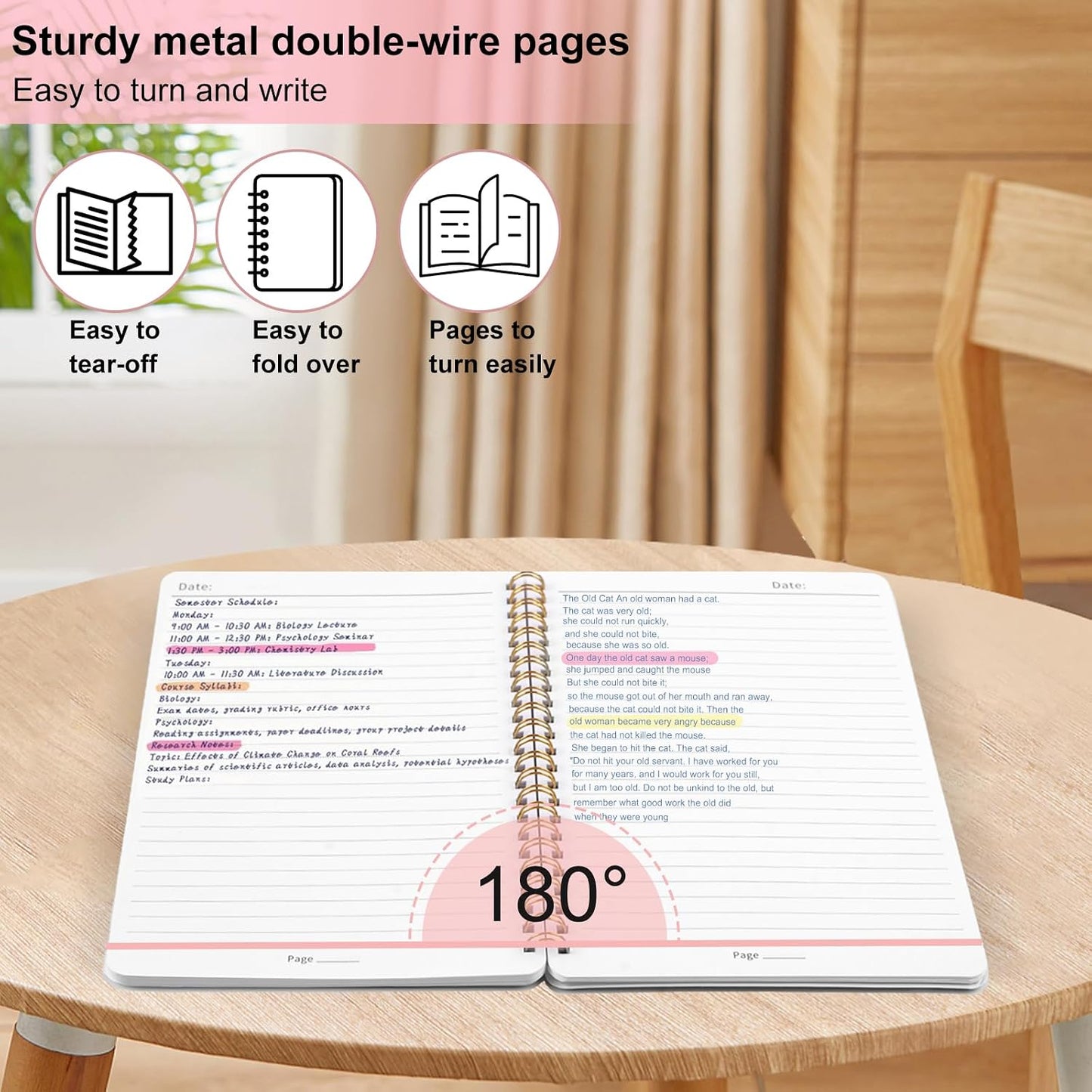 Utron 3 PCS Small Spiral Notebook 5x7, Notebooks for Note Taking, Morandi Spiral Journal Notebook, Work Notebook Small Notebooks 5x7 with Strap, Cute Notebooks for Women 70 Sheets/Note Books