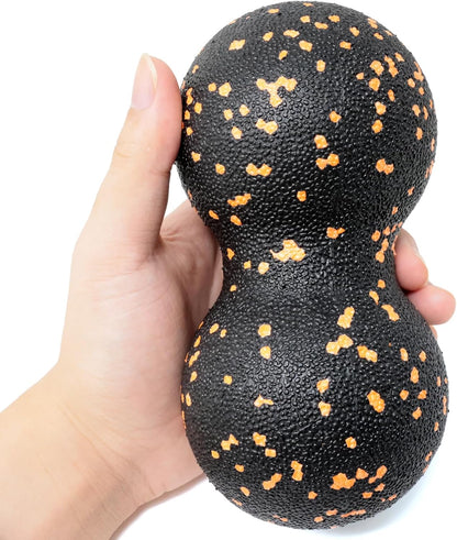 yueton 1Pack Peanut Massage Ball Myofascial Release Acupoint Massage Deep Tissue Muscle Massage Back Leg Massage Roller Mobility Ball for Daily Physical Therapy Yoga Therapy