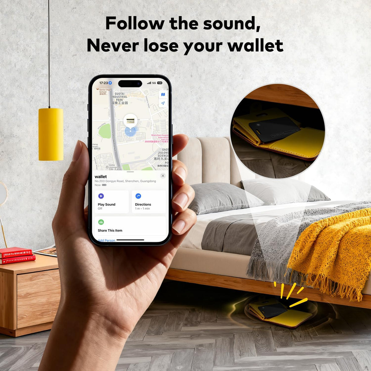 Dual Platform Wallet Tracker Card, iOS&Android Anti-Loss Slim Smart Locator, Wireless Charging, Works with Apple Find My & Google Find Hub, Item Finder for Wallet Passport Keys Backpack