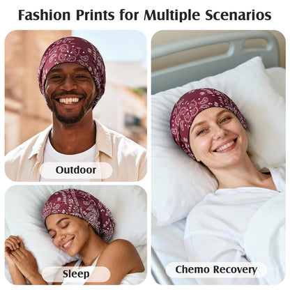 YFONG Mulberry Silk Hair Bonnet for Sleeping Women Men, Real Silk Lining, Not Satin, Stay On All Night Sleep Bonnet with Adjustable Strap for Curly Short Long Fine Hair, Black