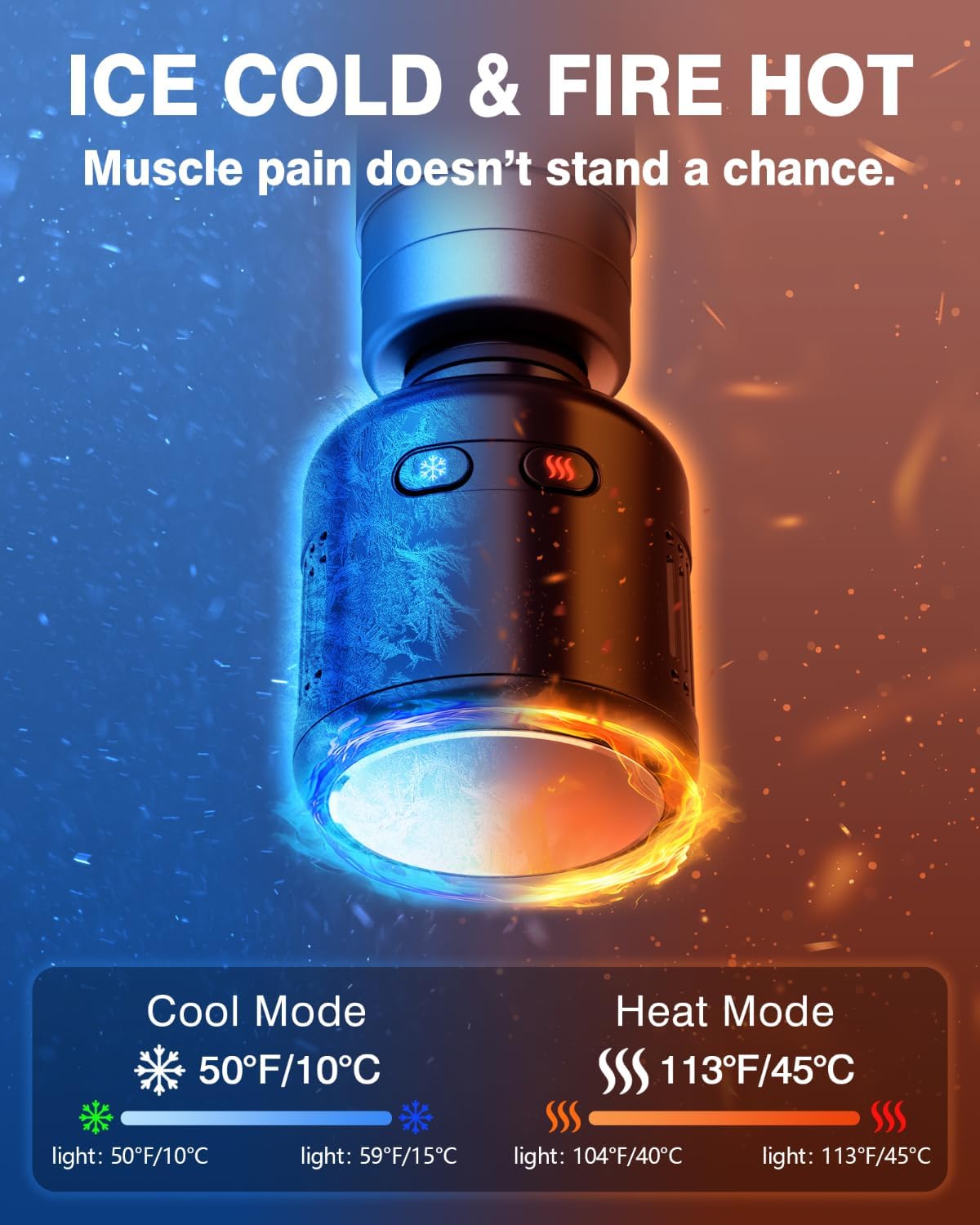cotsoco Mini Massage Gun with Heat and Cold, Deep Tissue Percussion Muscle Massager, Portable Full-Metal Handheld Massager, Gift for Men Women, Gym Travel Recovery