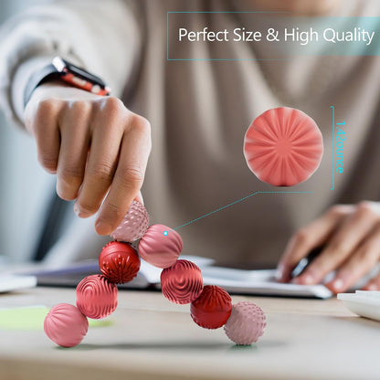 luckdoor Silicone Magnetic Balls Fidget Toys for Adults & Teens,4PCS Stress Relief Sensory Toys for Autism ADHD Anxiety,Fun Textures Gadgets,Office Desk Toy,Stocking Stuffers for Men Women Teen Gifts