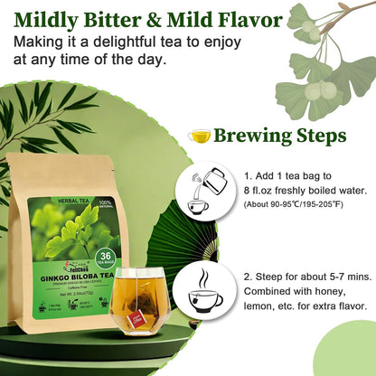FullChea - Dandelion Leaf & Root Tea Bags, 50 Teabags, 2g/bag - Natural Dandelion Herbal Tea for Liver & Kidney Health - Non-GMO - Caffeine-free - Support Digestion & Boost Immune System