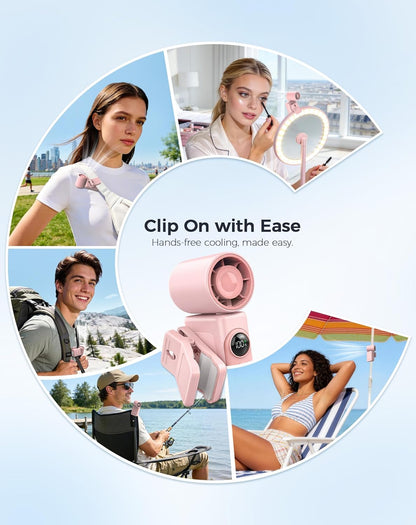Hotsales Clip-On Portable Fan for Strollers, Handheld Turbo Fan for Travel