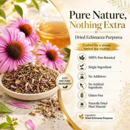 WOTIHA Dried Echinacea Herb 136g (4.8 oz), Echinacea purpurea Loose Leaves for Herbal Tea