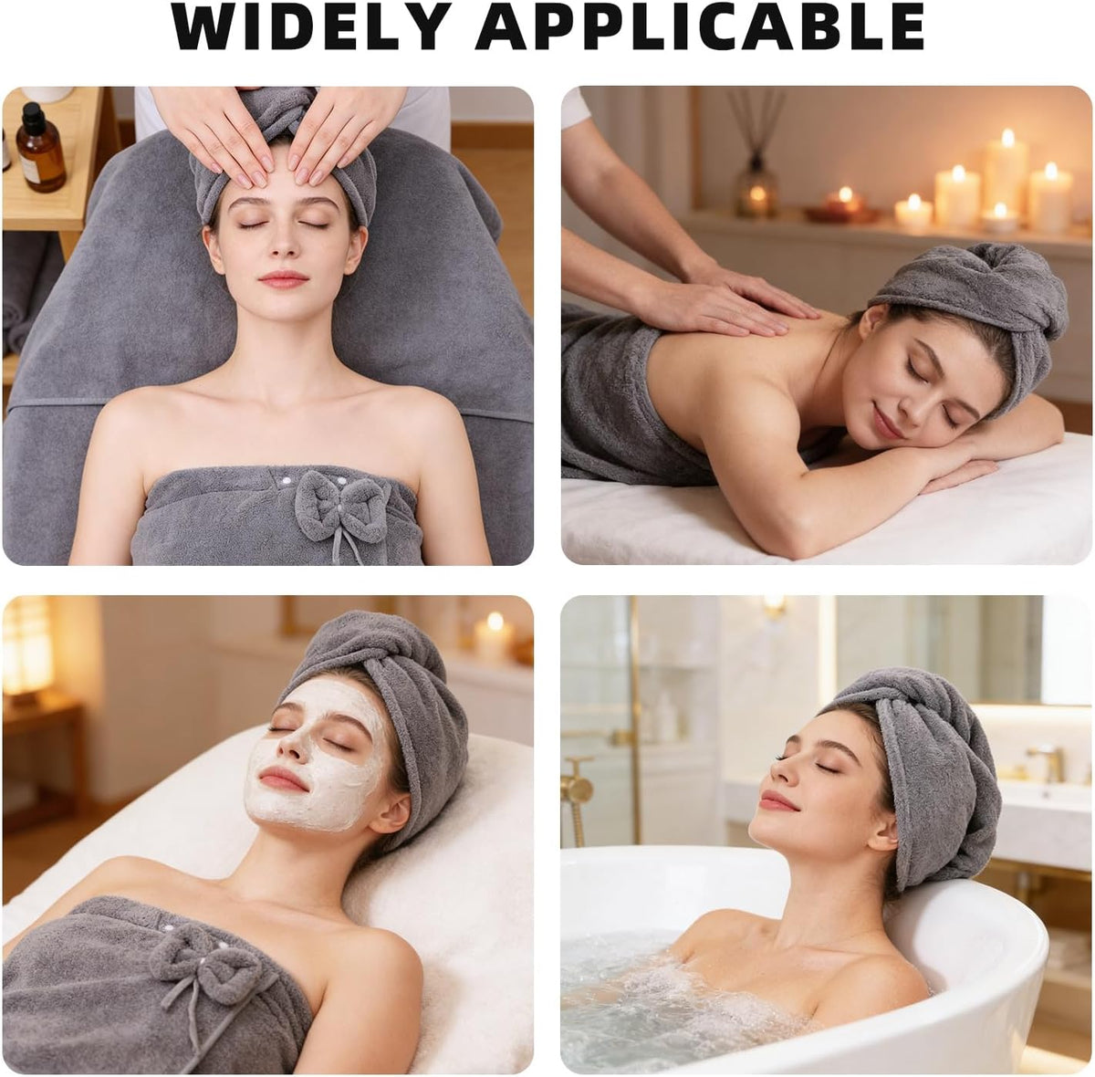Towel Wrap for Women, Women'S Soft Wrap Towel Full Length，Bath Robe After Shower Female Plush Long，Spa Bathrobes Lightweight