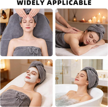 Towel Wrap for Women, Women'S Soft Wrap Towel Full Length，Bath Robe After Shower Female Plush Long，Spa Bathrobes Lightweight