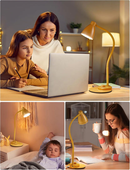 BOHON LED Desk Lamp with USB Charging Port 3 Color Modes Dimmable, Black