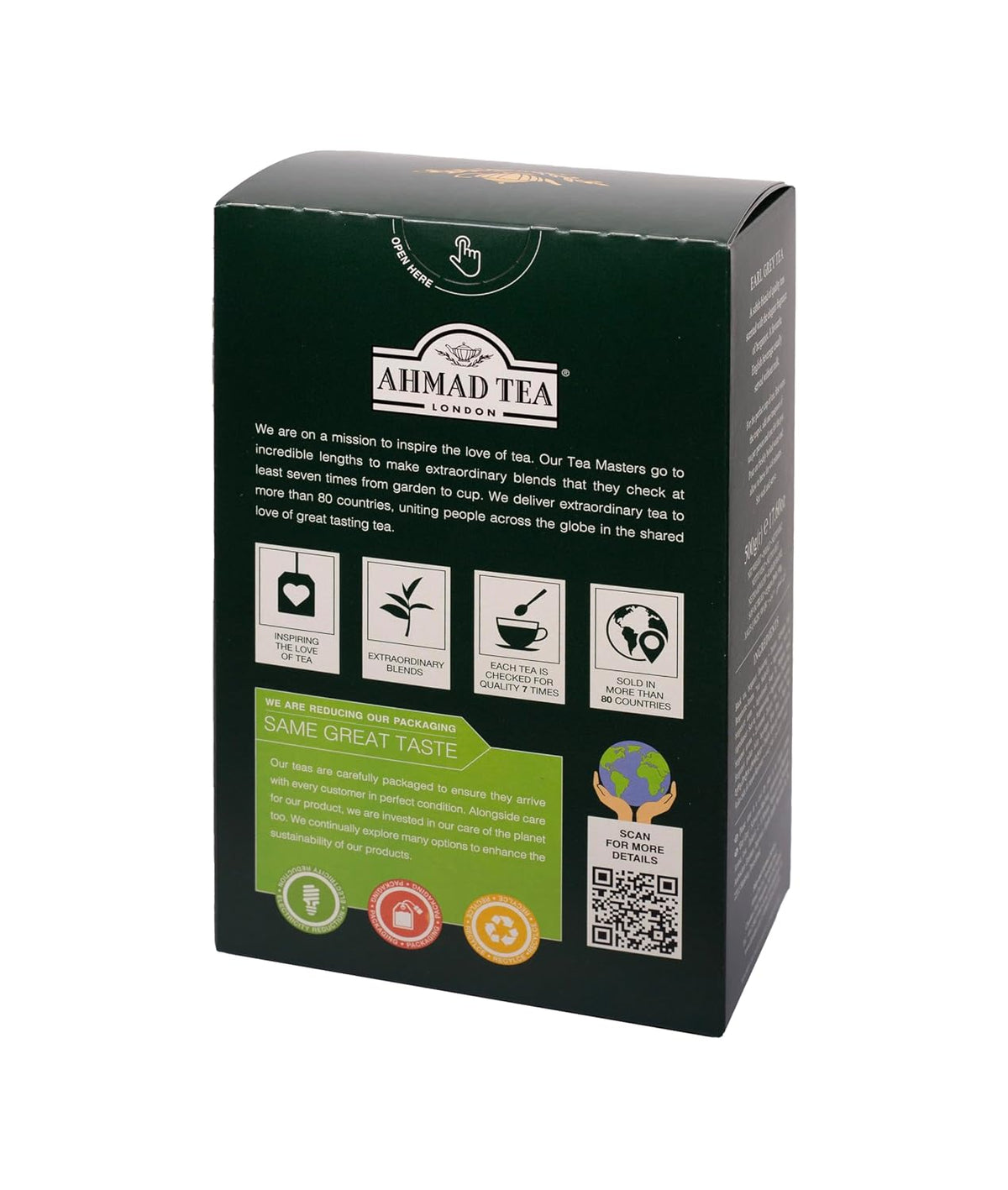 Ahmad Tea Earl Grey Loose Leaf, Black Caffeinated 500g Value-Size Box