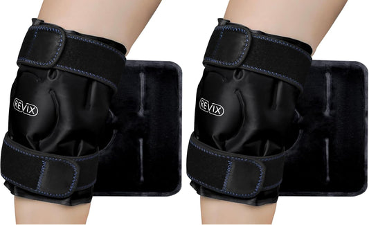 REVIX Ice Pack for Knee Pain Relief, Reusable Gel Ice Wrap for Leg Injuries, Swelling, Knee Replacement Surgery, Cold Compress Therapy for Arthritis, Meniscus Tear and ACL Blue