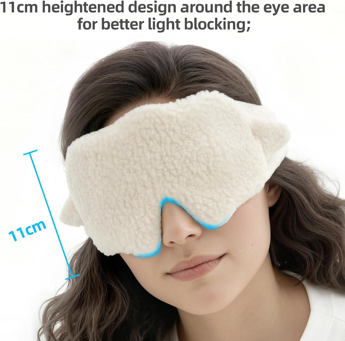 Sleep Mask 100% Mulberry Silk, Misty Blue