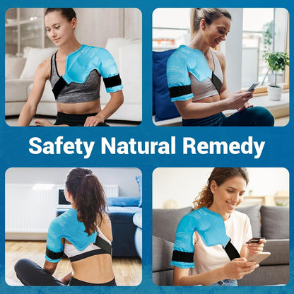 Comfytemp Shoulder Ice Pack Rotator Cuff Cold Therapy Wrap, FSA Eligible HSA, Gel Packs for Injuries Reusable Hot Cold Compress Shoulder Brace for Pain Relief, Men Women Recovery Item (Large/X-Large)