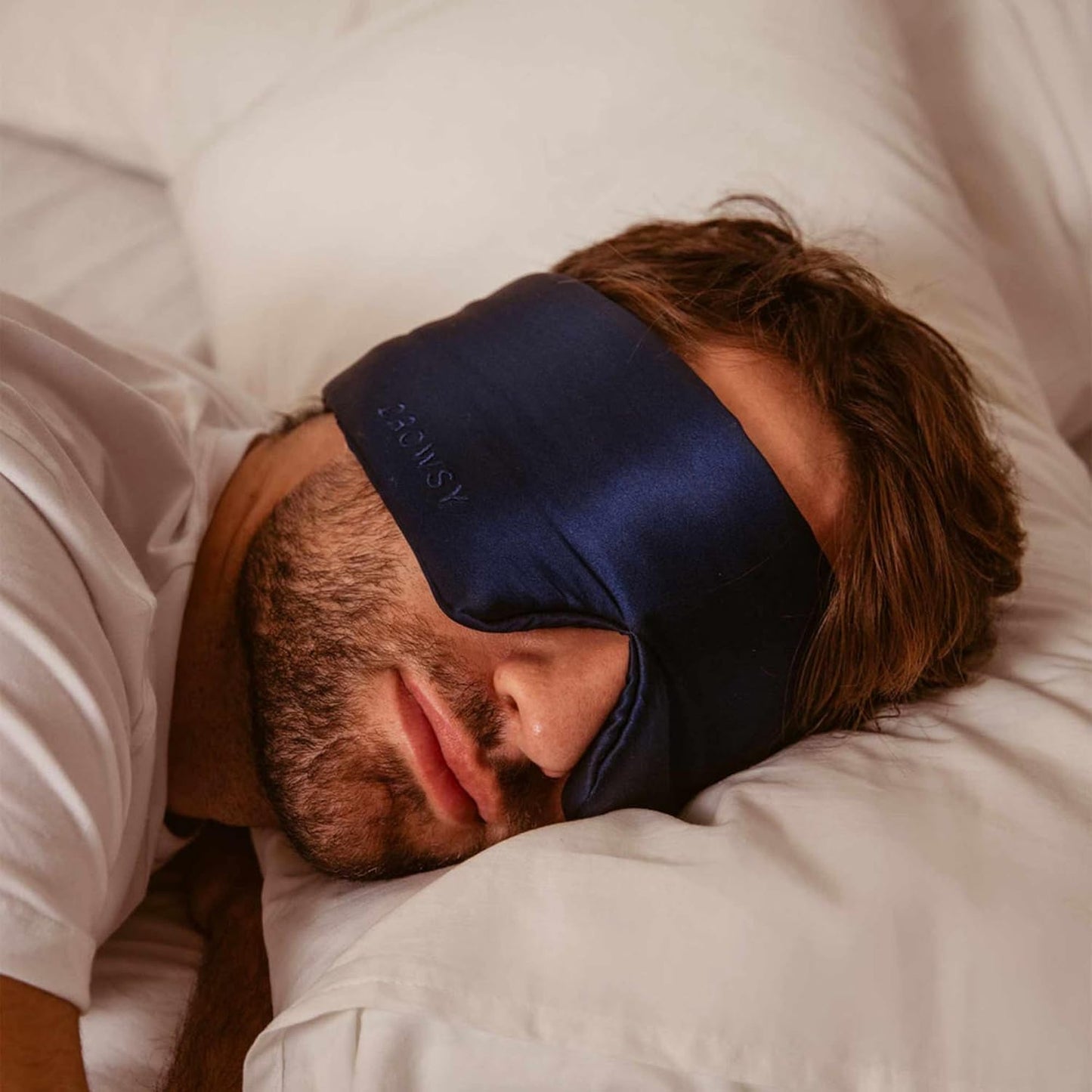 DROWSY Silk Sleep Mask - Face-Hugging, Padded Cocoon for Luxury Sleep in Total Darkness - 100% Pure Mulberry Silk (Black Jade)