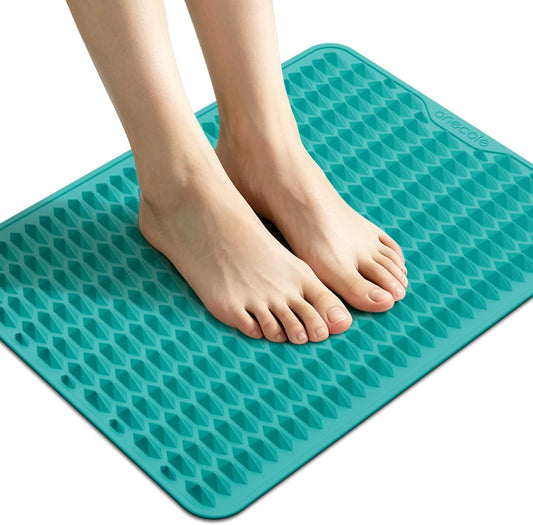 Acupressure Mat for Foot Massage, Silicone Foot Reflexology Mat, Portable Feet Mat for Plantar Fasciitis Relief and Muscle Relaxation
