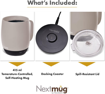 Nextmug - Temperature-Controlled, Self-Heating Coffee Mug