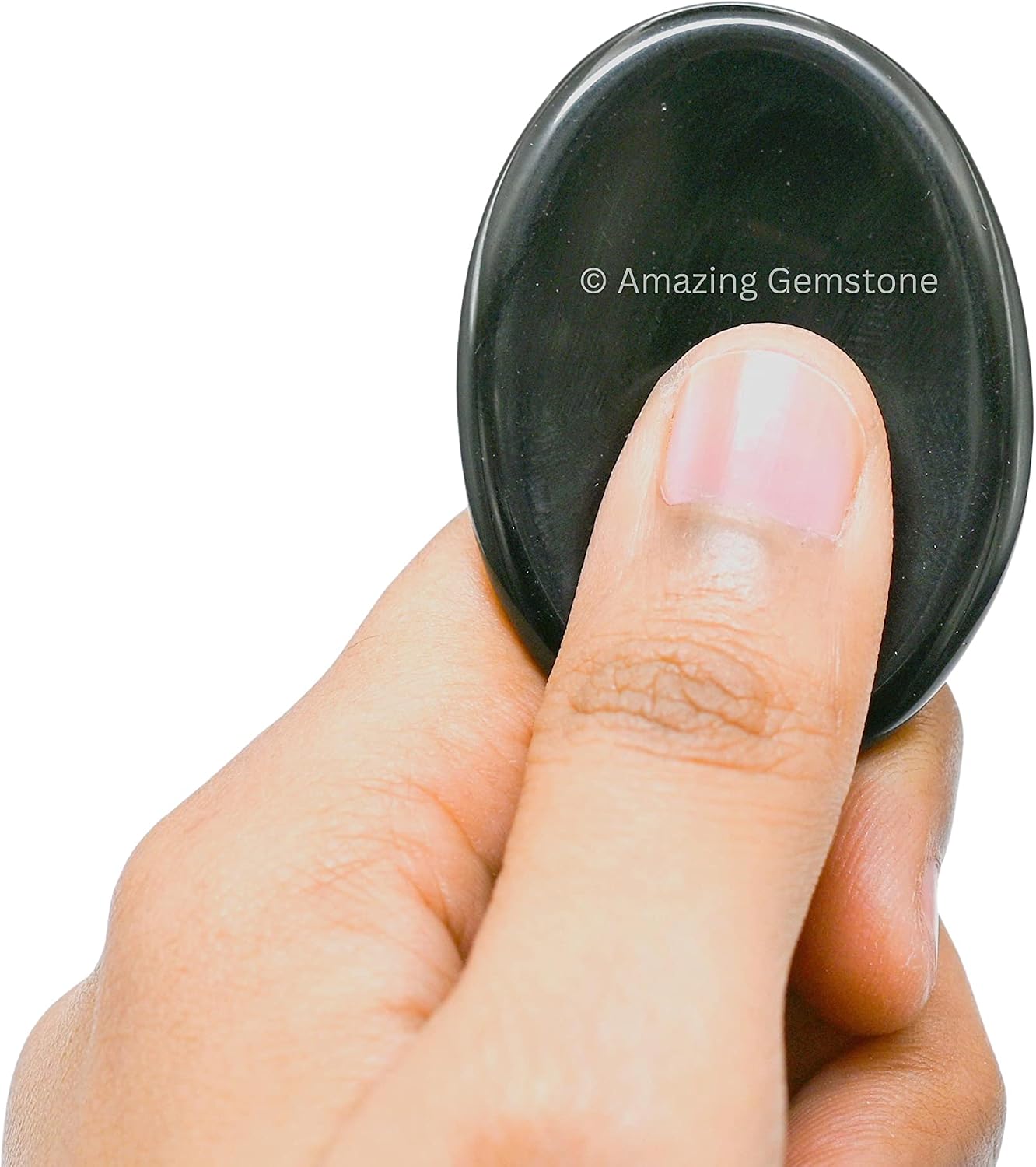 Amazing Gemstone Labradorite Thumb Worry Stone, Anxiety Stone, Healing Crystals - Piedra Crystal Fidget for Gift, Meditation, Calming, Relaxation, Stress Relief - Colors A