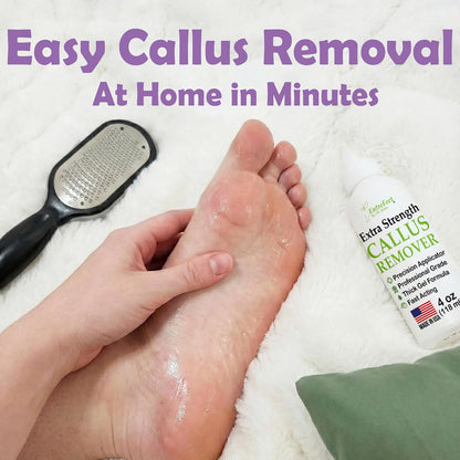 Dr. Entre's Callus Remover Gel & Foot File: Extra Strength Callus Remover for Feet, Foot Callus Remover Care, Pedicure Tools Supplies, Spa Kit, Dead Skin Scrubber, 4 oz