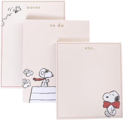Graphique Peanuts Scallop List Pad, Cute Memo Notepad for To Do Lists and Daily Notes, 80 Perforated Sheets, Luxe Sketch Paper, Slim Desk Pad for Office, Home, School, Daily Planning
