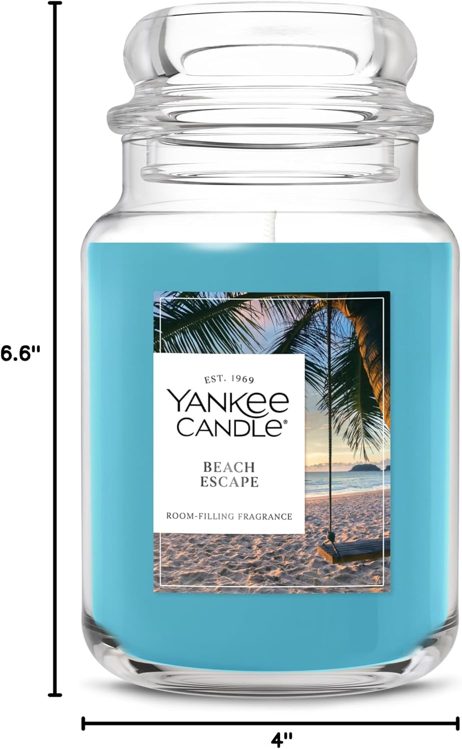 Yankee Candle Mid Summer's Night, Scented Candle, 22oz Large Jar with up to 150 Hour Burn, Giftable
